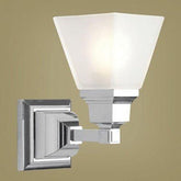 Livex Lighting 1031 - 05 Mission Wall Sconce Polished Chrome with Frosted Glass - Eva Essentials